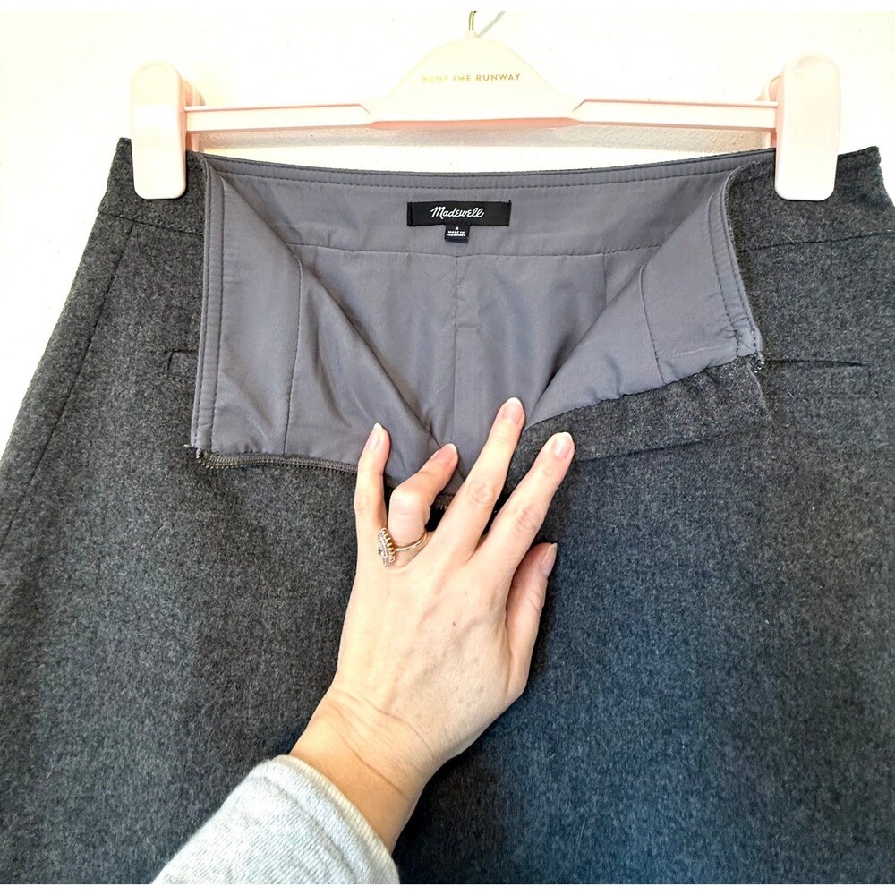 Grey Wool Madewell Mini Skirt, Madewell Skirt - Picture 3 of 6